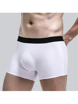 Seksuali apranga-Vyrams-Men Sexy Ice Silk Seamless Boxer Pouch