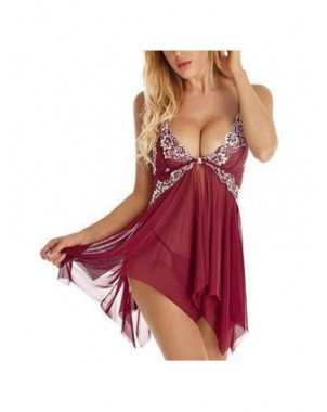 Seksuali apranga-Chalatai-Women Sexy Pajamas Front Button Sexy
