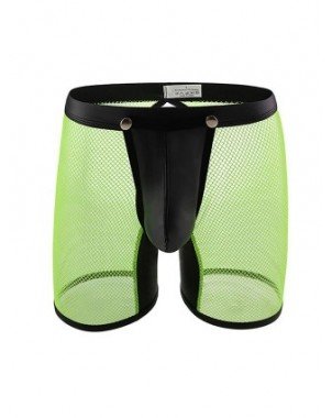 Seksuali apranga-Vyrams-Men Leggings Shorts Lingerie Mesh