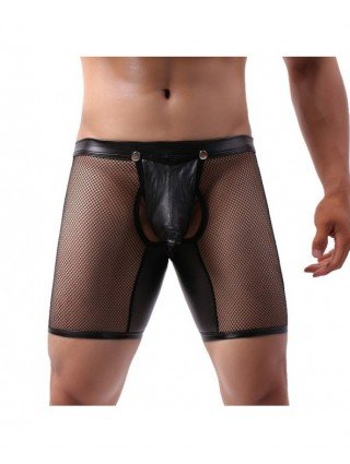 Seksuali apranga-Vyrams-Men Leggings Shorts Lingerie Mesh
