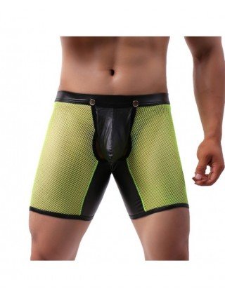 Seksuali apranga-Vyrams-Men Leggings Shorts Lingerie Mesh