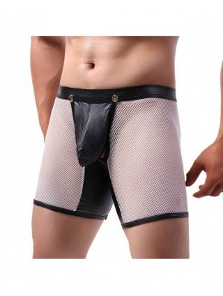 Seksuali apranga-Vyrams-Men Leggings Shorts Lingerie Mesh