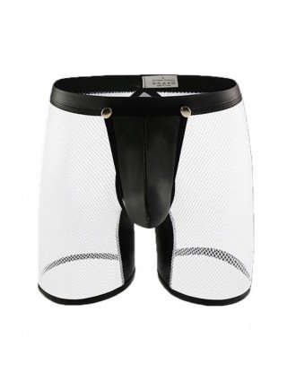 Seksuali apranga-Vyrams-Men Leggings Shorts Lingerie Mesh