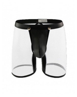 Seksuali apranga-Vyrams-Men Leggings Shorts Lingerie Mesh