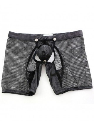 Seksuali apranga-Vyrams-Men Leggings Shorts Lingerie Mesh