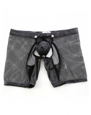 Seksuali apranga-Vyrams-Men Leggings Shorts Lingerie Mesh