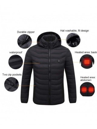 Outerwear & Jackets-Jackets-11 Areas Heated Jacket USB Men's