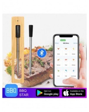 Virtuvė-Kepiniai-Išmanusis BBQ termometras "Bluetooth" skaitmeninis nuotolinis temperatūros