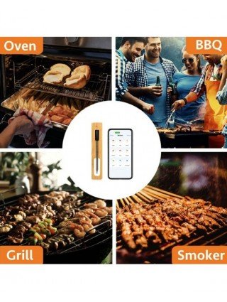 Kitchen-Bakeware-Intelligent BBQ Thermometer Bluetooth Digital