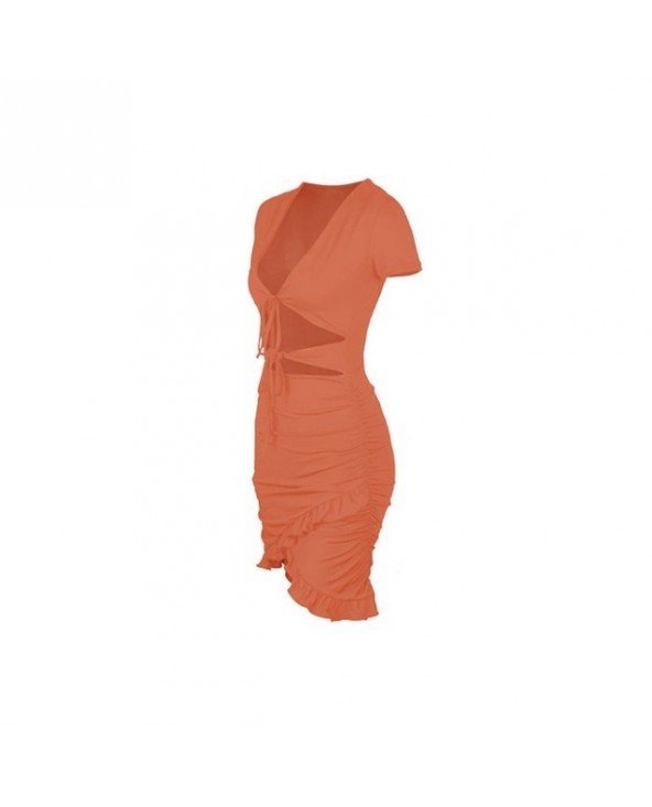 Women's Fashion-Dresses-Womens V Neck Wrap Short Mini Dress Women's Fashion-Dresses-Womens V Neck Wrap Short Mini Dress