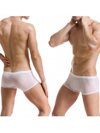 Seksuali apranga-Vyrams-Mens Sexy Underwear Ice Silk Boxers