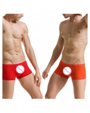 Seksuali apranga-Vyrams-Mens Sexy Underwear Ice Silk Boxers