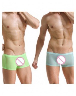 Seksuali apranga-Vyrams-Mens Sexy Underwear Ice Silk Boxers