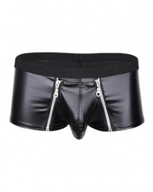 Seksuali apranga-Vyrams-Mens Sexy Leather Lingerie Open Crotch