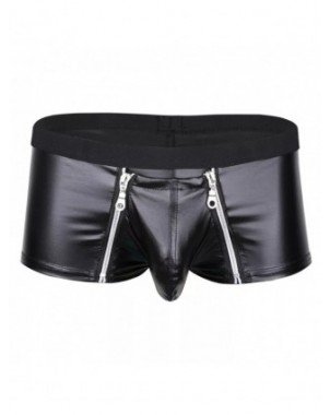 Seksuali apranga-Vyrams-Mens Sexy Leather Lingerie Open Crotch
