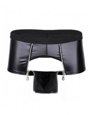 Seksuali apranga-Vyrams-Mens Sexy Leather Lingerie Open Crotch