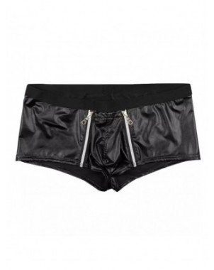 Seksuali apranga-Vyrams-Mens Sexy Leather Lingerie Open Crotch