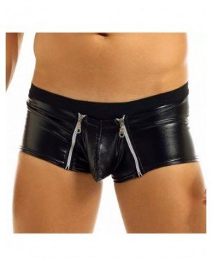 Seksuali apranga-Vyrams-Mens Sexy Leather Lingerie Open Crotch