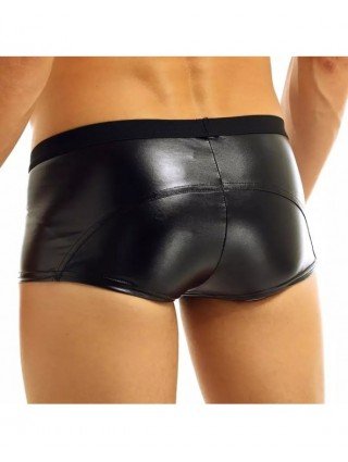Seksuali apranga-Vyrams-Mens Sexy Leather Lingerie Open Crotch