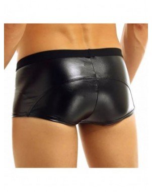 Seksuali apranga-Vyrams-Mens Sexy Leather Lingerie Open Crotch