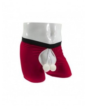 Seksuali apranga-Vyrams-Pūkuotas kamuolys dekoras Boxer šortai Velvet Crotchless apatinis