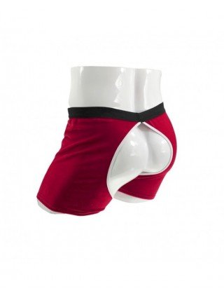 Seksuali apranga-Vyrams-Pūkuotas kamuolys dekoras Boxer šortai Velvet Crotchless apatinis