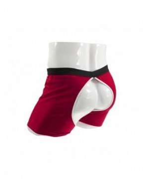 Seksuali apranga-Vyrams-Pūkuotas kamuolys dekoras Boxer šortai Velvet Crotchless apatinis
