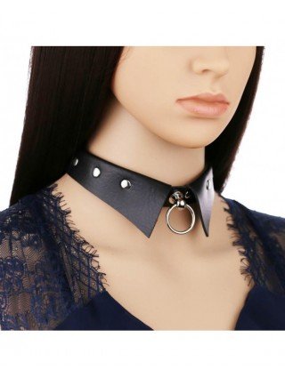 BDSM-Antkakliai-Black Collar Choker Necklace Gothic Fashion