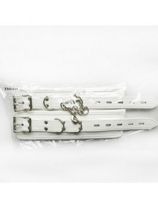 BDSM-Antkakliai-Thierry Luxury Soft white Bondage Restraints