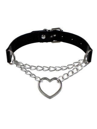 BDSM-Antkakliai-Moterims kniedžių odos karoliai Punk kaklo apykaklės Juoda Choker karoliai