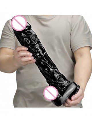 Vibratoriai, Dildo-Tikroviški-Huge Dildo Woman Anal Plug Black