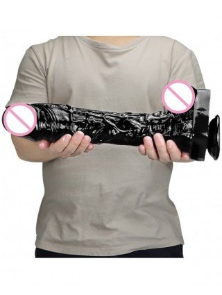 Vibratoriai, Dildo-Tikroviški-Huge Dildo Woman Anal Plug Black