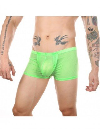 Prekės suaugusiems 18+-Seksuali apranga-Vyrams apatiniai drabužiai Boxer Sexy Sheer apatinės