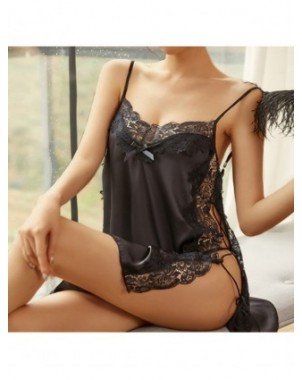 Seksuali apranga-Naktinukai-Women's Sexy Lingerie Lace Deep V