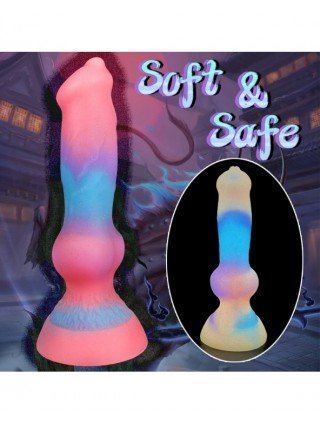 Vibratoriai, Dildo-Tikroviški-Super soft Luminous Penis Dildo