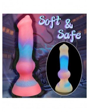 Vibratoriai, Dildo-Tikroviški-Super soft Luminous Penis Dildo