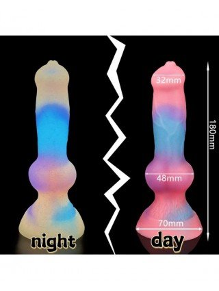 Vibratoriai, Dildo-Tikroviški-Super soft Luminous Penis Dildo