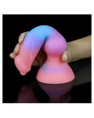 Vibratoriai, Dildo-Tikroviški-Super soft Luminous Penis Dildo