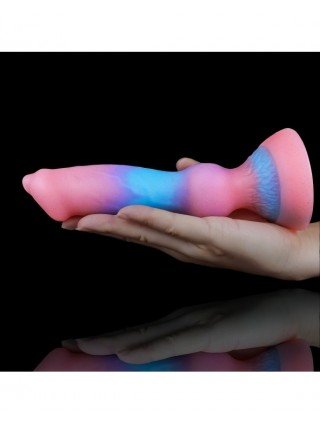 Vibratoriai, Dildo-Tikroviški-Super soft Luminous Penis Dildo