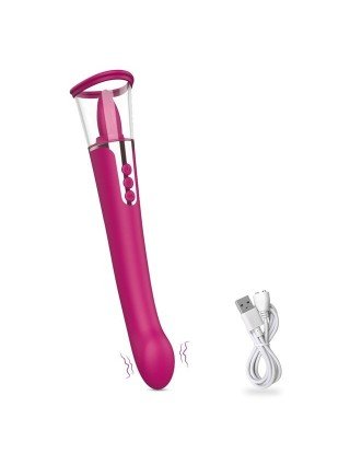 Vibratoriai, Dildo-Dvigubi – klitoriniai-Minkštas liežuvio laižymo vibratorius moterims G
