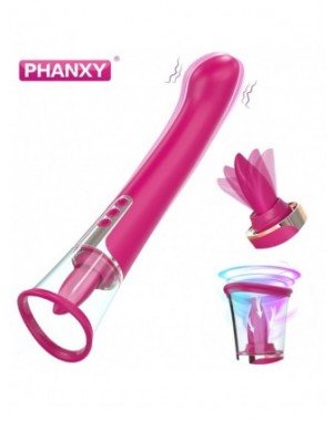 Vibratoriai, Dildo-Dvigubi – klitoriniai-Minkštas liežuvio laižymo vibratorius moterims G