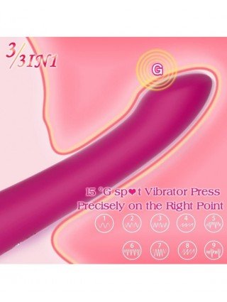 Vibratoriai, Dildo-Dvigubi – klitoriniai-Minkštas liežuvio laižymo vibratorius moterims G