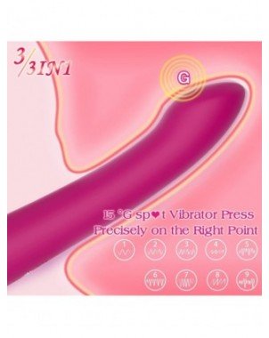 Vibratoriai, Dildo-Dvigubi – klitoriniai-Minkštas liežuvio laižymo vibratorius moterims G