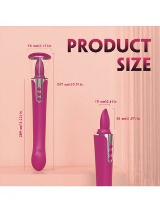 Vibratoriai, Dildo-Dvigubi – klitoriniai-Minkštas liežuvio laižymo vibratorius moterims G