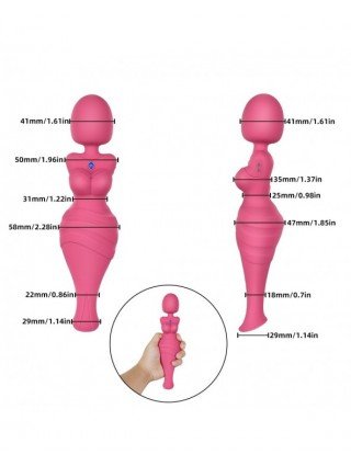 Vibratoriai, Dildo-Pulsatoriai-"Vasana 2 in 1 Goddess" galingi "Av" vibratoriai "Wand Clit