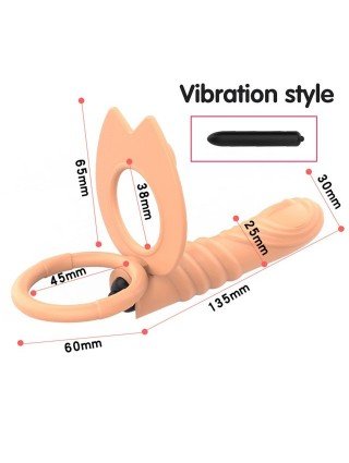 Masturbaciniai, Pompos-Penio žiedai-Double Penetration Vibrator