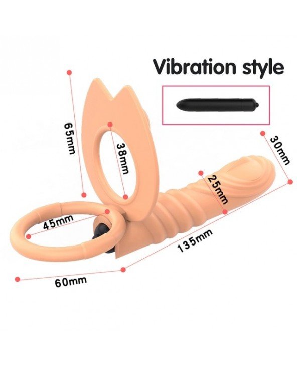 Masturbaciniai, Pompos-Penio žiedai-Double Penetration Vibrator