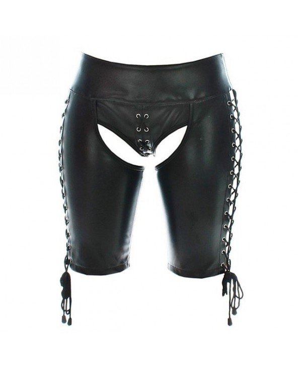 Seksuali apranga-Apatinis trikotažas-Women PU Leather Boxer Seksuali apranga-Apatinis trikotažas-Women PU Leather Boxer