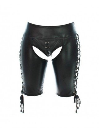 Seksuali apranga-Apatinis trikotažas-Women PU Leather Boxer