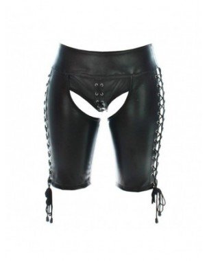 Seksuali apranga-Apatinis trikotažas-Women PU Leather Boxer